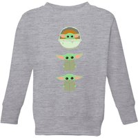 The Mandalorian The Child Poses Kids' Sweatshirt - Grey - 11-12 Jahre von The Mandalorian