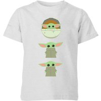 The Mandalorian The Child Poses Kids' T-Shirt - Grey - 3-4 Jahre von The Mandalorian