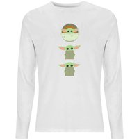 The Mandalorian The Child Poses Men's Long Sleeve T-Shirt - White - L von The Mandalorian