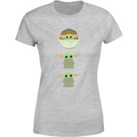 The Mandalorian The Child Poses Women's T-Shirt - Grey - L von The Mandalorian