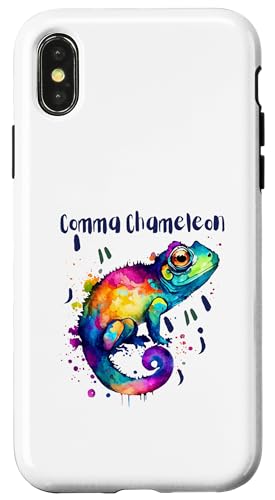 Comma Chamäleon | Buntes Grammatik-Wortspiel Hülle für iPhone X/XS Comma Chamäleon | Buntes Grammatik-Wortspiel Hülle für iPhone X/XS von The Mildly Legendary & Half-Decent Co.