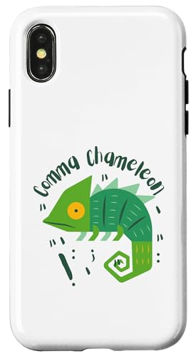 Comma Chamäleon | Lustiges Grammatik-Satzzeichen Wortspiel Hülle für iPhone X/XS Comma Chamäleon | Lustiges Grammatik-Satzzeichen Wortspiel Hülle für iPhone X/XS von The Mildly Legendary & Half-Decent Co.