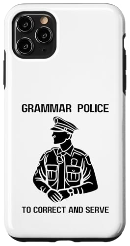 Satzzeichen Polizei I To Correct and Serve | Grammar Humor Hülle für iPhone 11 Pro Max Satzzeichen Polizei I To Correct and Serve | Grammar Humor Hülle für iPhone 11 Pro Max von The Mildly Legendary & Half-Decent Co.