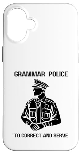 Satzzeichen Polizei I To Correct and Serve | Grammar Humor Hülle für iPhone 16 Plus Satzzeichen Polizei I To Correct and Serve | Grammar Humor Hülle für iPhone 16 Plus von The Mildly Legendary & Half-Decent Co.