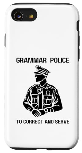Satzzeichen Polizei I To Correct and Serve | Grammar Humor Hülle für iPhone SE (2020) / 7 / 8 von The Mildly Legendary & Half-Decent Co.