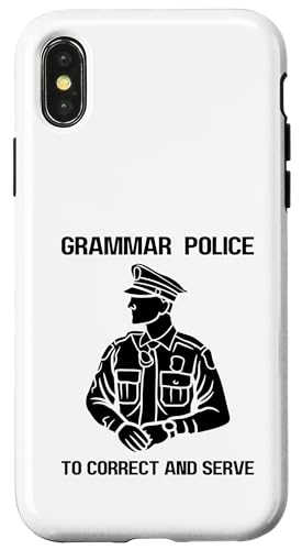 Satzzeichen Polizei I To Correct and Serve | Grammar Humor Hülle für iPhone X/XS Satzzeichen Polizei I To Correct and Serve | Grammar Humor Hülle für iPhone X/XS von The Mildly Legendary & Half-Decent Co.