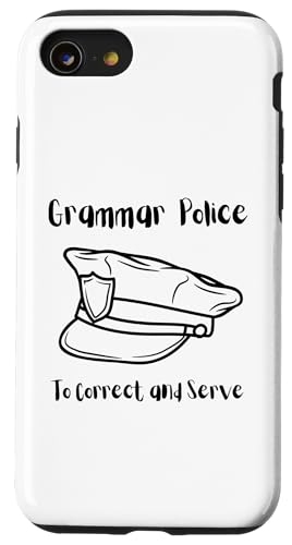 To Correct and Serve | Grammar Humor Satzzeichen Polizei Hülle für iPhone SE (2020) / 7 / 8 von The Mildly Legendary & Half-Decent Co.