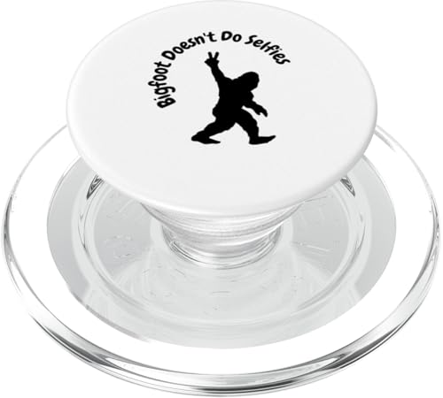 Bigfoot Doesn't Do Selfies - Sasquatch Silhouette Humor PopSockets PopGrip für MagSafe Bigfoot Doesn't Do Selfies - Sasquatch Silhouette Humor PopSockets PopGrip für MagSafe von The Mythical Motion Co.