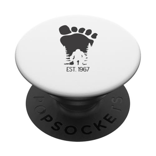 Bigfoot Footprint - EST 1967 Forest Silhouette Sasquatch PopSockets Klebender PopGrip Bigfoot Footprint - EST 1967 Forest Silhouette Sasquatch PopSockets Klebender PopGrip von The Mythical Motion Co.