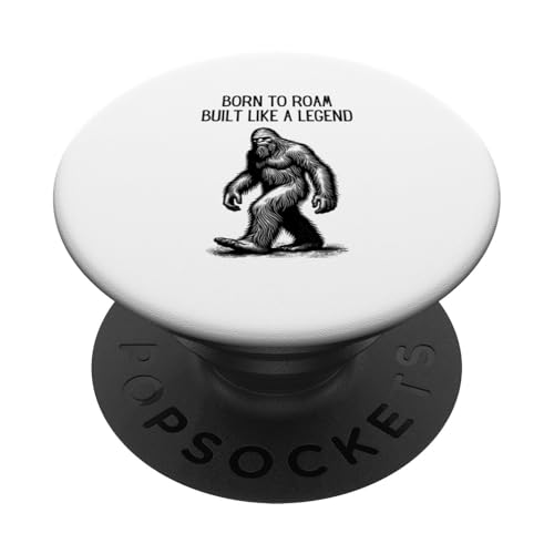Geboren, um herumzulaufen Gebaut wie eine Legende - Bigfoot Sasquatch Cryptid PopSockets Klebender PopGrip von The Mythical Motion Co.
