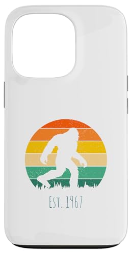 Sasquatch Bigfoot Silhouette - EST. 1967 Retro Sunset Design Hülle für iPhone 13 Pro von The Mythical Motion Co.