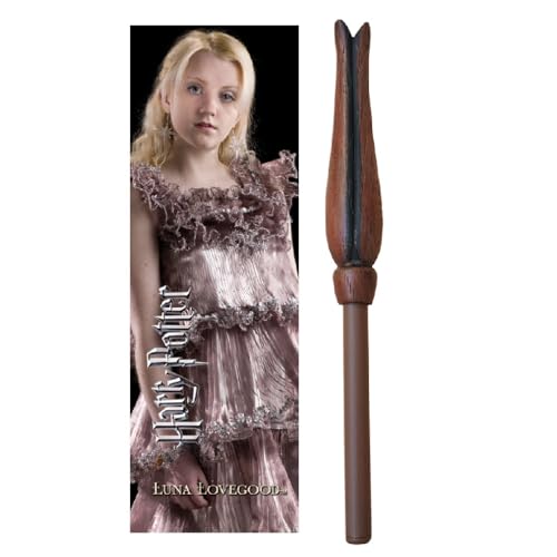 The Noble Collection - Luna Wand Pen and Bookmark - 9in (23cm) PVC Luna Lovegood Wand Pen with Bookmark - Officially Licensed Harry Potter Film Set Movie Toy von The Noble Collection