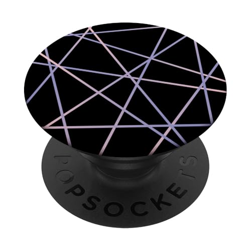 Geometrisches Streifenmuster, rosa und lila PopSockets Klebender PopGrip Geometrisches Streifenmuster, rosa und lila PopSockets Klebender PopGrip von The Patterns Store
