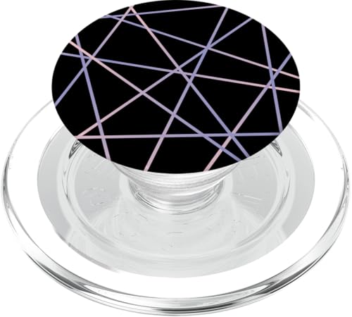 Geometrisches Streifenmuster, rosa und lila PopSockets PopGrip für MagSafe Geometrisches Streifenmuster, rosa und lila PopSockets PopGrip für MagSafe von The Patterns Store