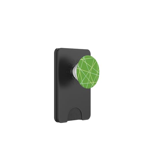Geometrisches Streifenmuster in Grün und Blau PopSockets PopWallet für MagSafe Geometrisches Streifenmuster in Grün und Blau PopSockets PopWallet für MagSafe von The Patterns Store