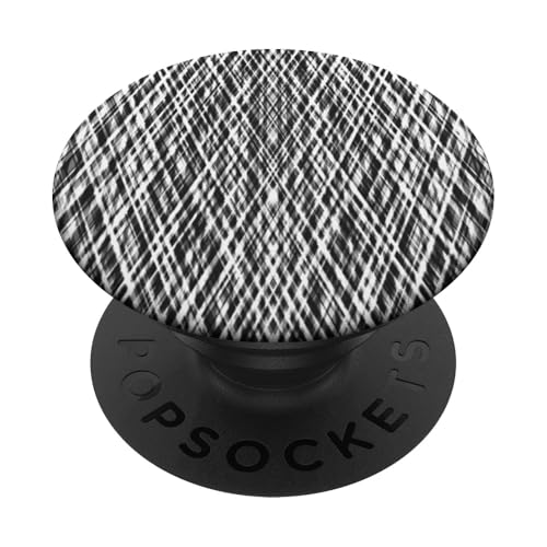 Schwarz-weißes Kreuzmuster PopSockets Klebender PopGrip Schwarz-weißes Kreuzmuster PopSockets Klebender PopGrip von The Patterns Store