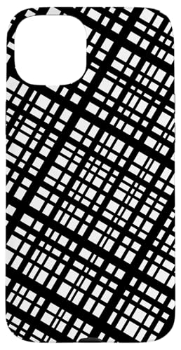 Schwarz-weißes Quadrat-Muster Hülle für iPhone 15 Plus Schwarz-weißes Quadrat-Muster Hülle für iPhone 15 Plus von The Patterns Store