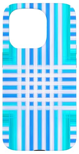 Türkisblaues und weißes Muster Hülle für iPhone 15 Pro Türkisblaues und weißes Muster Hülle für iPhone 15 Pro von The Patterns Store