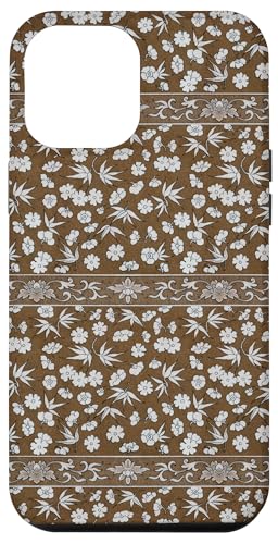 Vintage-Retro-Stil, florales Design in Braun Hülle für iPhone 12 Pro Max Vintage-Retro-Stil, florales Design in Braun Hülle für iPhone 12 Pro Max von The Patterns Store