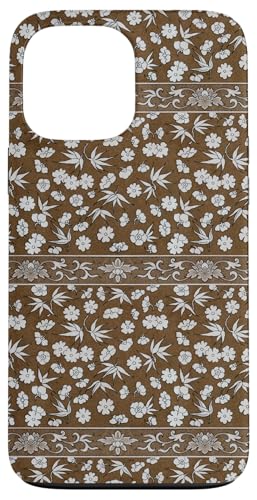 Vintage-Retro-Stil, florales Design in Braun Hülle für iPhone 13 Pro Max Vintage-Retro-Stil, florales Design in Braun Hülle für iPhone 13 Pro Max von The Patterns Store