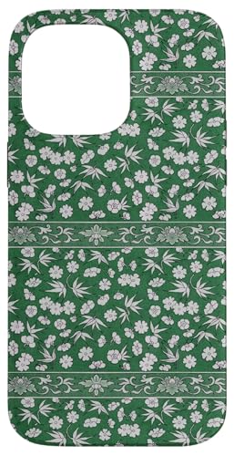 Vintage-Retro-Stil mit Blumenmuster in Grün Hülle für iPhone 14 Pro Max Vintage-Retro-Stil mit Blumenmuster in Grün Hülle für iPhone 14 Pro Max von The Patterns Store