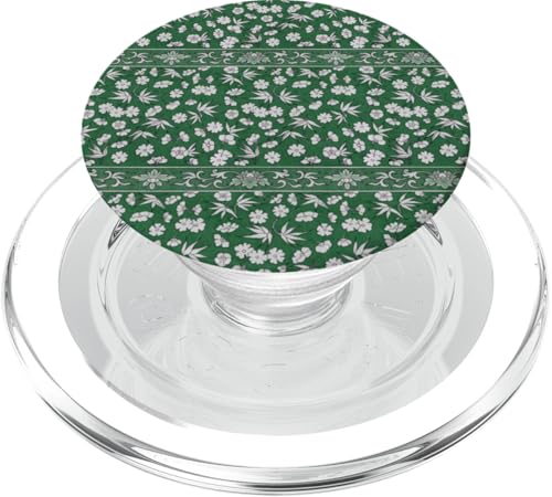 Vintage-Retro-Stil mit Blumenmuster in Grün PopSockets PopGrip für MagSafe Vintage-Retro-Stil mit Blumenmuster in Grün PopSockets PopGrip für MagSafe von The Patterns Store