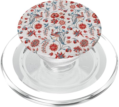 Vintage rote Blumen und Vögel Tapeten-Stil Muster PopSockets PopGrip für MagSafe Vintage rote Blumen und Vögel Tapeten-Stil Muster PopSockets PopGrip für MagSafe von The Patterns Store