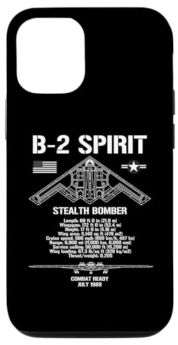 Hülle für iPhone 13 B-2 Spirit Stealth Bomber Specs Militärflugzeug B2 von The Salty Veteran