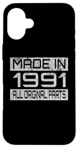 Made in1991 All Orignal Parts Birthday Decoration Design Hülle für iPhone 16 Plus Made in1991 All Orignal Parts Birthday Decoration Design Hülle für iPhone 16 Plus von The Sarcastic Crew Co.