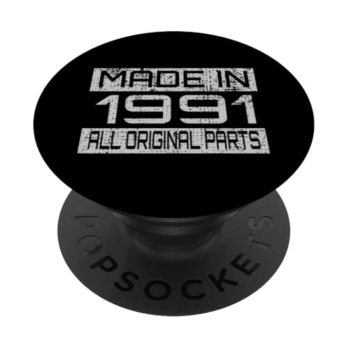 Made in1991 All Orignal Parts Birthday Decoration Design PopSockets Klebender PopGrip Made in1991 All Orignal Parts Birthday Decoration Design PopSockets Klebender PopGrip von The Sarcastic Crew Co.
