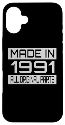 Made in1991 Funny Birthday Decoration Design Hülle für iPhone 16 Plus Made in1991 Funny Birthday Decoration Design Hülle für iPhone 16 Plus von The Sarcastic Crew Co.