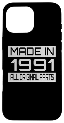 Made in1991 Funny Birthday Decoration Design Hülle für iPhone 16 Pro Max von The Sarcastic Crew Co.