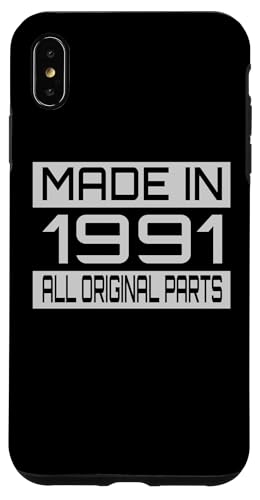 Made in1991 Funny Birthday Decoration Design Hülle für iPhone XS Max von The Sarcastic Crew Co.