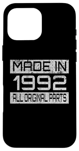 Made in1992 All Orignal Parts Birthday Decoration Design Hülle für iPhone 16 Pro Max Made in1992 All Orignal Parts Birthday Decoration Design Hülle für iPhone 16 Pro Max von The Sarcastic Crew Co.