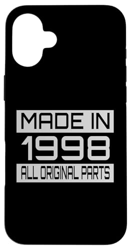 Made in1998 All Orignal Parts Birthday Decoration Design Hülle für iPhone 16 Plus Made in1998 All Orignal Parts Birthday Decoration Design Hülle für iPhone 16 Plus von The Sarcastic Crew Co.