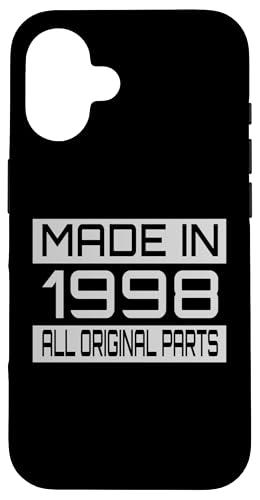 Made in1998 All Orignal Parts Birthday Decoration Design Hülle für iPhone 16 Made in1998 All Orignal Parts Birthday Decoration Design Hülle für iPhone 16 von The Sarcastic Crew Co.
