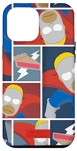 Hülle für iPhone 13 Pro Max Die Simpsons Homer Superheld Pie Man von The Simpsons