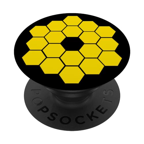 Webb Weltraumteleskop Spiegel, Gelb, Sechsecke JWST PopSockets mit austauschbarem PopGrip von The Universe of The Webb Space Telescope JWST