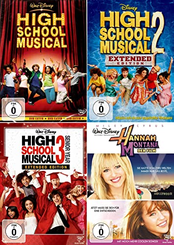 High School Musical 1 + 2 + 3 Collection + Hannah Montana - Der Film [4-Filme-Set] von The Walt Disney Company Germany GmbH