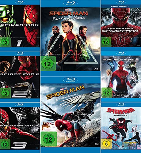 Mega Bundle - Spider-Man 1 + 2 + 3 | Amazing 1 + 2 Rise of Electro | Homecoming | Far From Home | A New Universe [9-Blu-ray] von The Walt Disney Company Germany GmbH