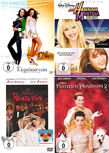 Plötzlich Prinzessin 1 + 2 + Die Eisprinzessin + Hannah Montana - Der Film [4-DVD] von The Walt Disney Company Germany GmbH