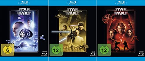 Star Wars 1-3 Trilogie (Teil 1+2+3) Die dunkle Bedrohung + Der Angriff der Klonkrieger + Die Rache der Sith [6-Blu-ray] von The Walt Disney Company Germany GmbH