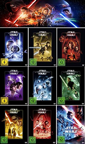 Star Wars 1 - 9 Komplett (Dunkle Bedrohung - Aufstieg Skywalkers) [9er DVD-Set] Kein Box-Set von The Walt Disney Company Germany GmbH