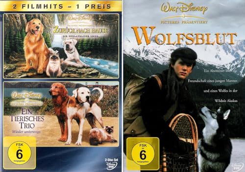 Zurück nach Hause + Ein tierisches Trio (2-Filme Box) + Wolfsblut (by Walt Disney) [3-DVD] von The Walt Disney Company Germany GmbH