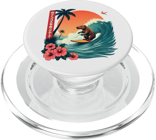 Capybara Reitwellen mit tropischem Sonnenuntergang Capybara Surfen PopSockets PopGrip für MagSafe Capybara Reitwellen mit tropischem Sonnenuntergang Capybara Surfen PopSockets PopGrip für MagSafe von The Wave Capybara Surfing rodent Retro Funny tees