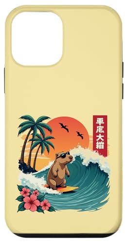Capybara Surfing Wave Retro Palme Sonnenuntergang Capybara Liebhaber Hülle für iPhone 12 mini Capybara Surfing Wave Retro Palme Sonnenuntergang Capybara Liebhaber Hülle für iPhone 12 mini von The Wave Capybara Surfing rodent Retro Funny tees
