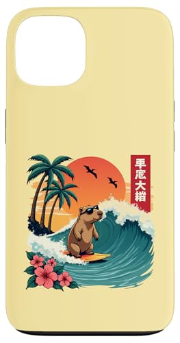 Capybara Surfing Wave Retro Palme Sonnenuntergang Capybara Liebhaber Hülle für iPhone 13 Capybara Surfing Wave Retro Palme Sonnenuntergang Capybara Liebhaber Hülle für iPhone 13 von The Wave Capybara Surfing rodent Retro Funny tees