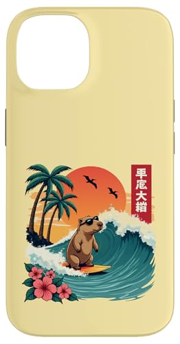 Capybara Surfing Wave Retro Palme Sonnenuntergang Capybara Liebhaber Hülle für iPhone 14 Capybara Surfing Wave Retro Palme Sonnenuntergang Capybara Liebhaber Hülle für iPhone 14 von The Wave Capybara Surfing rodent Retro Funny tees
