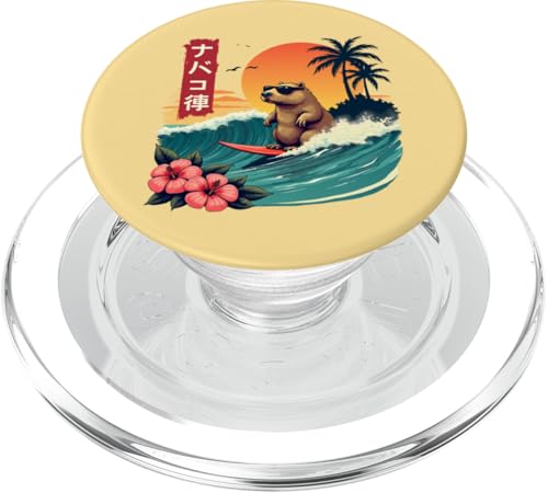 Capybara Surfing Wave Retro Palme Sonnenuntergang Capybara Liebhaber PopSockets PopGrip für MagSafe Capybara Surfing Wave Retro Palme Sonnenuntergang Capybara Liebhaber PopSockets PopGrip für MagSafe von The Wave Capybara Surfing rodent Retro Funny tees