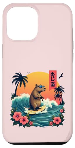 Capybara Surfing Wave Retro Palme Sunset Tropical Vibes Hülle für iPhone 12 Pro Max Capybara Surfing Wave Retro Palme Sunset Tropical Vibes Hülle für iPhone 12 Pro Max von The Wave Capybara Surfing rodent Retro Funny tees